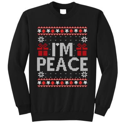 I Come In Peace IM Peace Matching Ugly Christmas Sweater Sweatshirt Sweatshirt