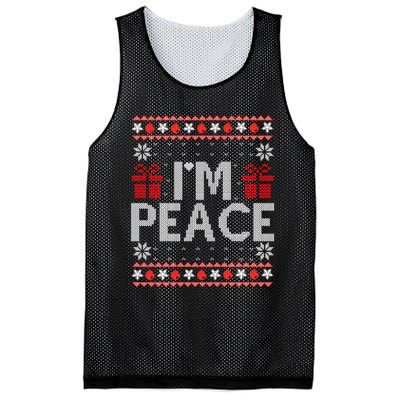 I Come In Peace IM Peace Matching Ugly Christmas Sweater Sweatshirt Mesh Reversible Basketball Jersey Tank