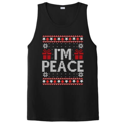 I Come In Peace IM Peace Matching Ugly Christmas Sweater Sweatshirt PosiCharge Competitor Tank