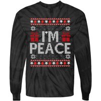 I Come In Peace IM Peace Matching Ugly Christmas Sweater Sweatshirt Tie-Dye Long Sleeve Shirt