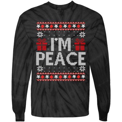 I Come In Peace IM Peace Matching Ugly Christmas Sweater Sweatshirt Tie-Dye Long Sleeve Shirt