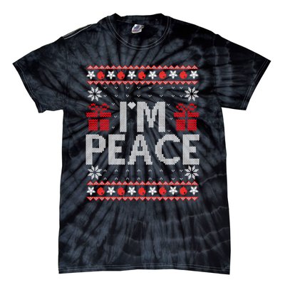 I Come In Peace IM Peace Matching Ugly Christmas Sweater Sweatshirt Tie-Dye T-Shirt