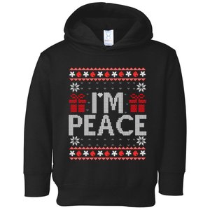 I Come In Peace IM Peace Matching Ugly Christmas Sweater Sweatshirt Toddler Hoodie