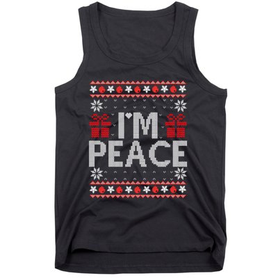 I Come In Peace IM Peace Matching Ugly Christmas Sweater Sweatshirt Tank Top