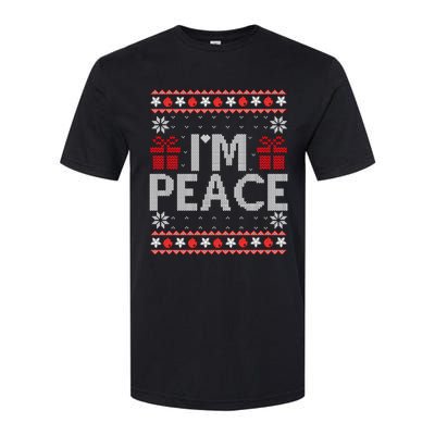 I Come In Peace IM Peace Matching Ugly Christmas Sweater Sweatshirt Softstyle CVC T-Shirt