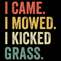 I Came I Mowed I Kicked Grass Funny Lawn Mowing Gardener Impact Tech Backpack