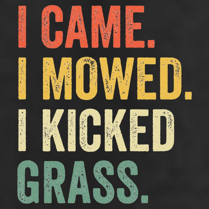 I Came I Mowed I Kicked Grass Funny Lawn Mowing Gardener Adult Drive Performance Visor