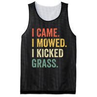 I Came I Mowed I Kicked Grass Funny Lawn Mowing Gardener Mesh Reversible Basketball Jersey Tank