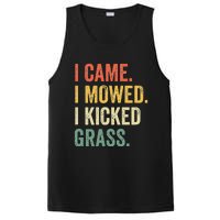 I Came I Mowed I Kicked Grass Funny Lawn Mowing Gardener PosiCharge Competitor Tank