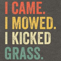 I Came I Mowed I Kicked Grass Funny Lawn Mowing Gardener Cotton Canvas Backpack