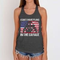 I Cant I Have Plans In The Garage Fathers Day Car Mechanics Women's Knotted Racerback Tank