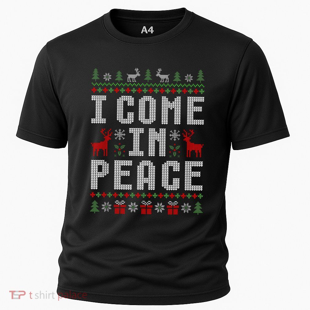 I Come In Peace IM Peace Matching Couple Christmas Pajamas Performance Shirt