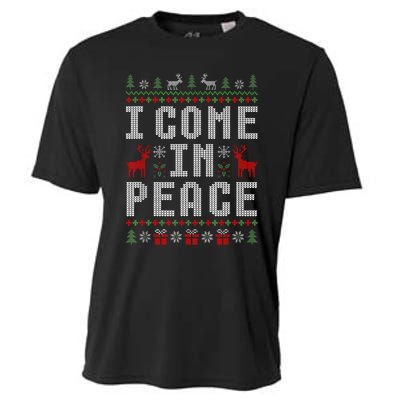 I Come In Peace IM Peace Matching Couple Christmas Pajamas Cooling Performance Crew T-Shirt