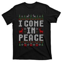 I Come In Peace IM Peace Matching Couple Christmas Pajamas T-Shirt