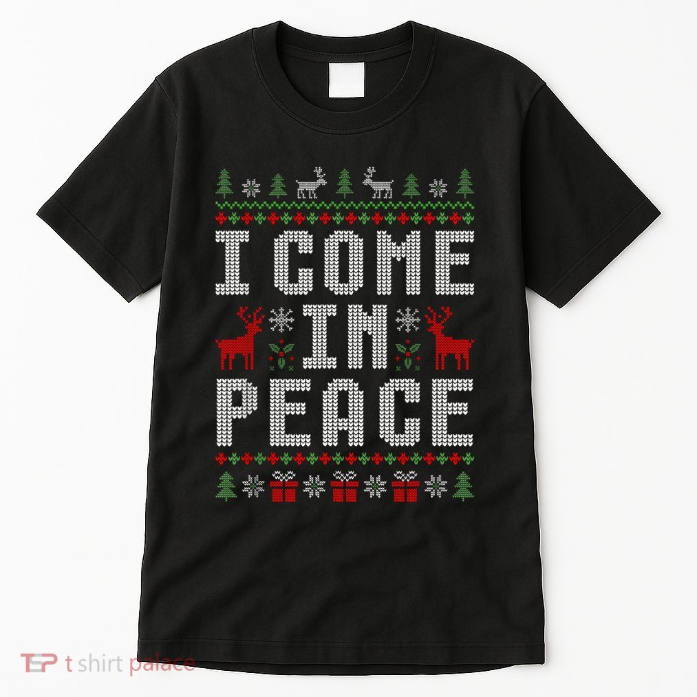 I Come In Peace IM Peace Matching Couple Christmas Pajamas Tall T-Shirt