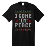 I Come In Peace IM Peace Matching Couple Christmas Pajamas Tall T-Shirt