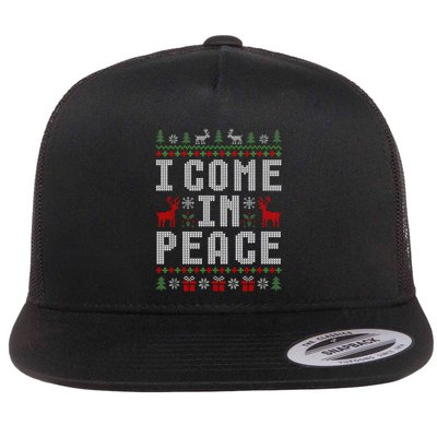 I Come In Peace IM Peace Matching Couple Christmas Pajamas Flatbill Hat
