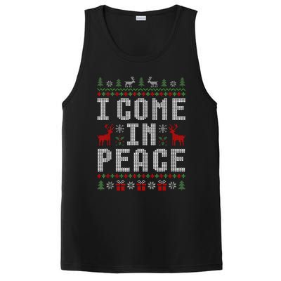 I Come In Peace IM Peace Matching Couple Christmas Pajamas PosiCharge Competitor Tank