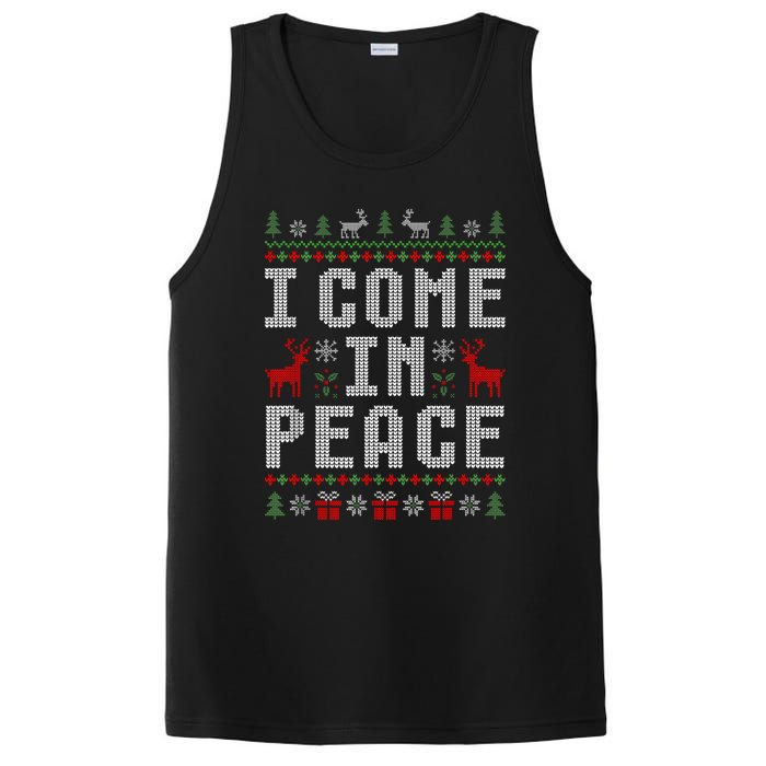 I Come In Peace IM Peace Matching Couple Christmas Pajamas PosiCharge Competitor Tank