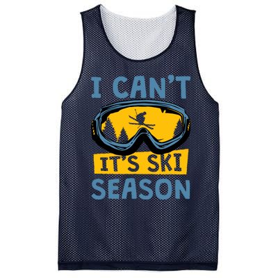 I CanT ItS Ski Season Funny Skiing Lover Mesh Reversible Basketball Jersey Tank