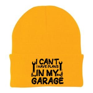 I Can't I Have Plans In My Garage Cool Gift Knit Cap Winter Beanie