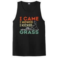 I Came I Mowed I Kicked Grass Funny Lawn Mowing Gardener PosiCharge Competitor Tank