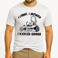 I Came I Mowed I Kicked Grass Funny Lawn Mowing Cooling Performance Crew T-Shirt