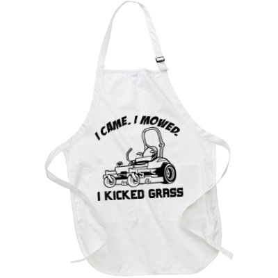 I Came I Mowed I Kicked Grass Funny Lawn Mowing Apron