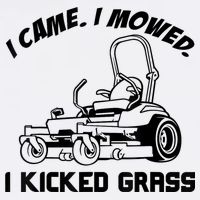 I Came I Mowed I Kicked Grass Funny Lawn Mowing Sustainable Bucket Hat