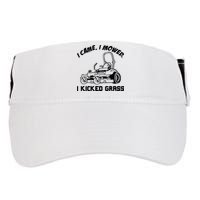 I Came I Mowed I Kicked Grass Funny Lawn Mowing Adult Drive Performance Visor