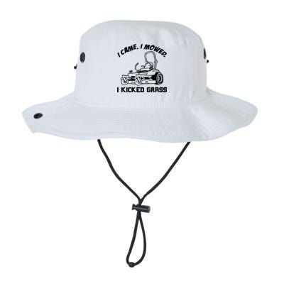 I Came I Mowed I Kicked Grass Funny Lawn Mowing Bucket Hat