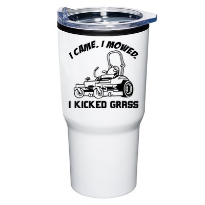 I Came I Mowed I Kicked Grass Funny Lawn Mowing Tumbler