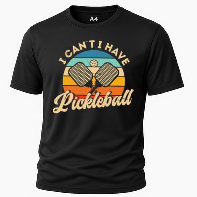 I Can't I Have Pickleball Funny Distressed Retro Vintage Performance Shirt
