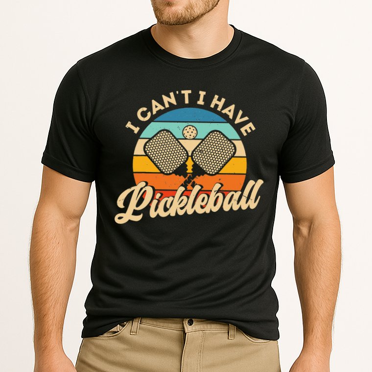 I Can't I Have Pickleball Funny Distressed Retro Vintage Performance Shirt