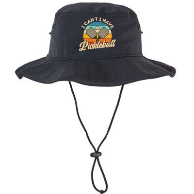 I Can't I Have Pickleball Funny Distressed Retro Vintage Bucket Hat
