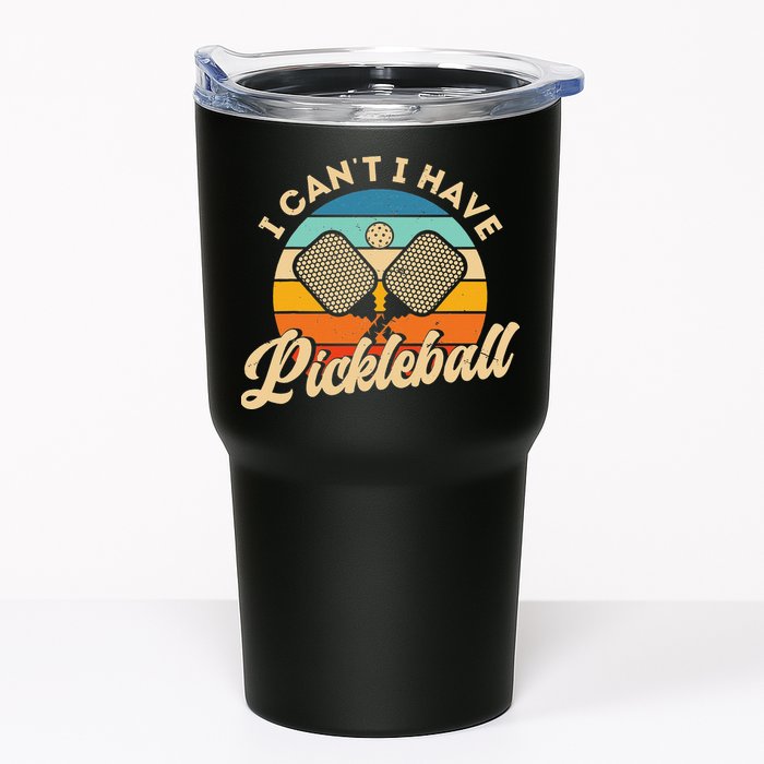 I Can't I Have Pickleball Funny Distressed Retro Vintage Tumbler