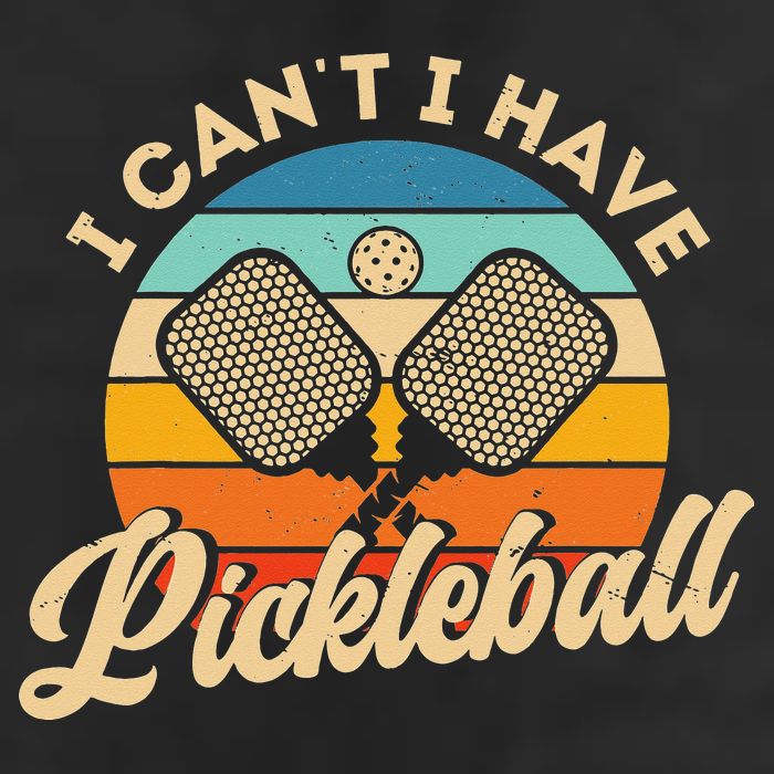 I Can't I Have Pickleball Funny Distressed Retro Vintage Golf Towel