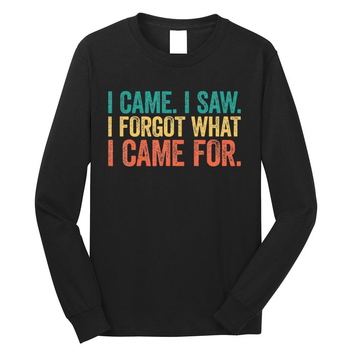 I Came I Saw I Forgot What I Came Long Sleeve Shirt