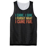 I Came I Saw I Forgot What I Came Mesh Reversible Basketball Jersey Tank