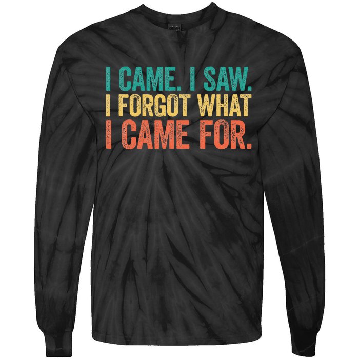 I Came I Saw I Forgot What I Came Tie-Dye Long Sleeve Shirt