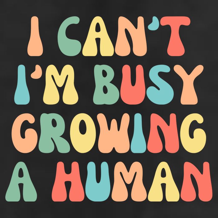 I Can't I'm Busy Growing A Human Funny Pregnant Cool Comfort Performance Bucket Hat