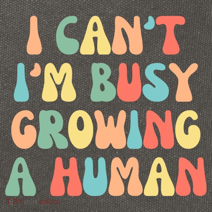 I Can't I'm Busy Growing A Human Funny Pregnant Cotton Canvas Backpack