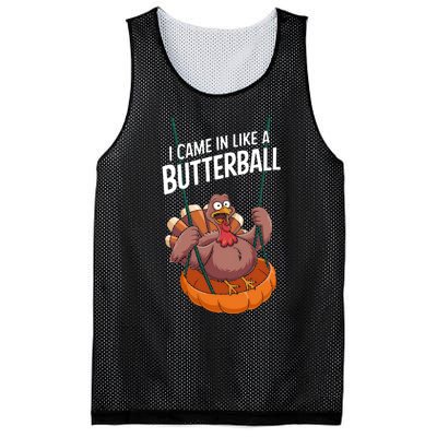 I Came In Like A Butterball Funny Thanksgiving Mesh Reversible Basketball Jersey Tank