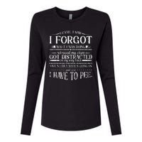 I Came I Saw I Forgot What I Was Doing Retraced Womens Cotton Relaxed Long Sleeve T-Shirt