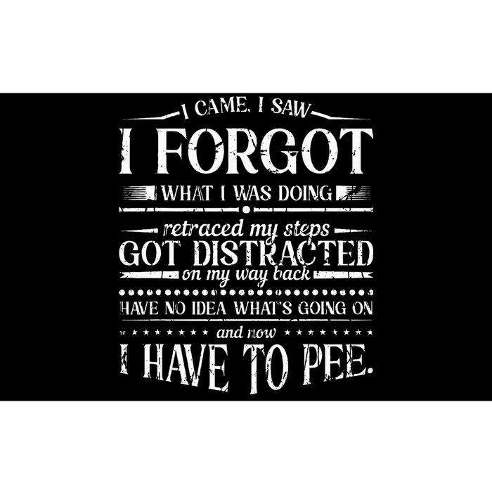 I Came I Saw I Forgot What I Was Doing Retraced Bumper Sticker