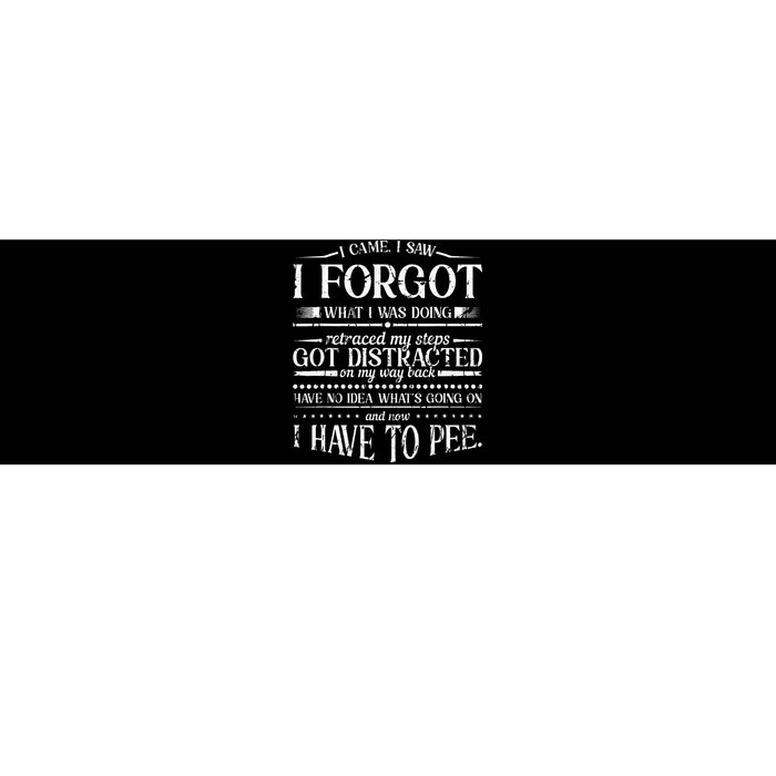 I Came I Saw I Forgot What I Was Doing Retraced Bumper Sticker