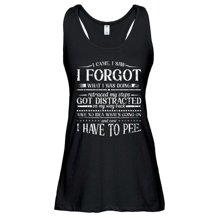 I Came I Saw I Forgot What I Was Doing Retraced Ladies Essential Flowy Tank