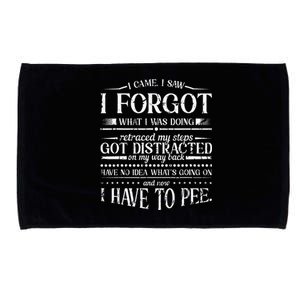 I Came I Saw I Forgot What I Was Doing Retraced Microfiber Hand Towel