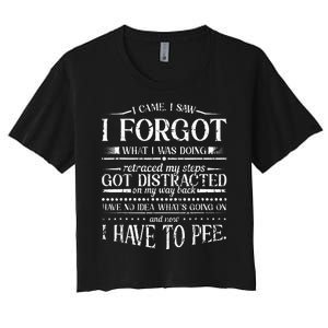 I Came I Saw I Forgot What I Was Doing Retraced Women's Crop Top Tee