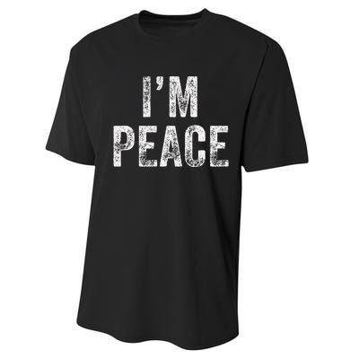 I Come In Peace IM Peace Funny Matching Couple Lovers Performance Sprint T-Shirt